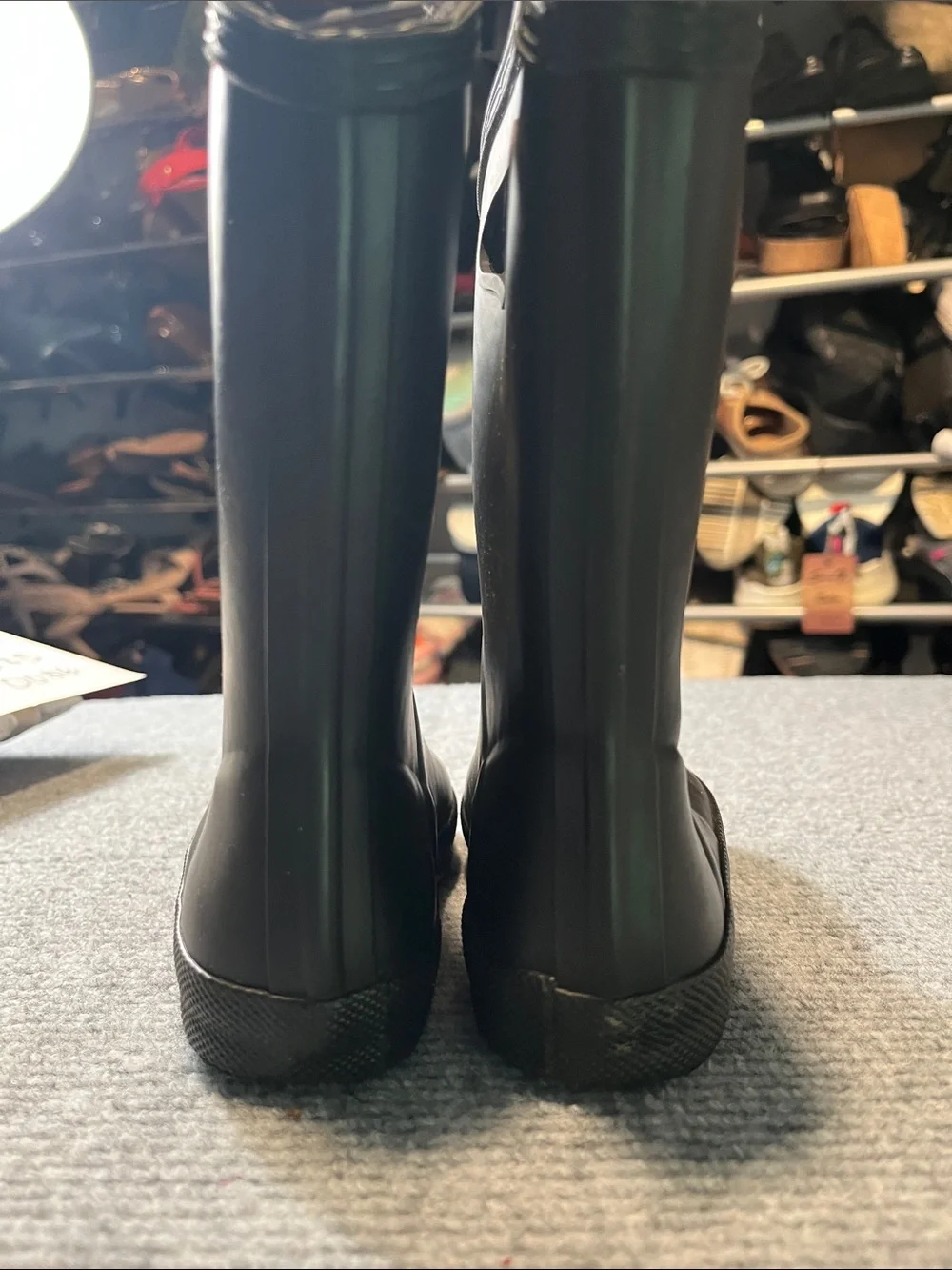 Hunter Kids Matte Black Pull-On Rain Boots with Handles